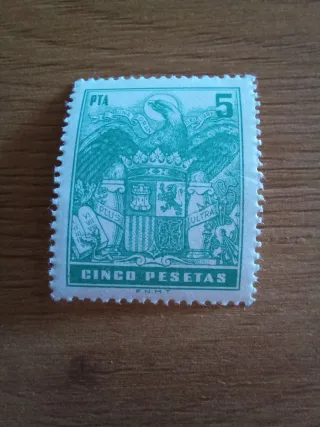Sello Fiscal España 5 Pesetas