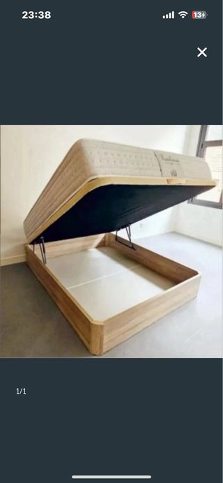 Base tapizada canapé 135x190 cm Invio montaje