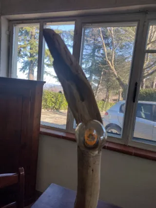 Lampada da tavolo/terra in legno