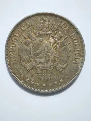 Moneda de plata 1 Boliviano 1872