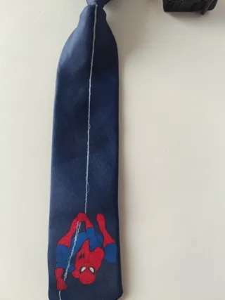 Corbata Spiderman niño azul y roja