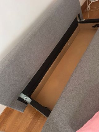 Sofá Cama Gris con Cojines