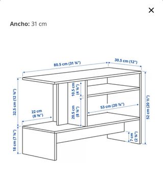 Mesa Auxiliar Holmerud Ikea Madera