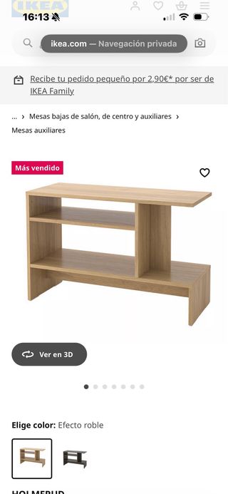 Mesa Auxiliar Holmerud Ikea Madera