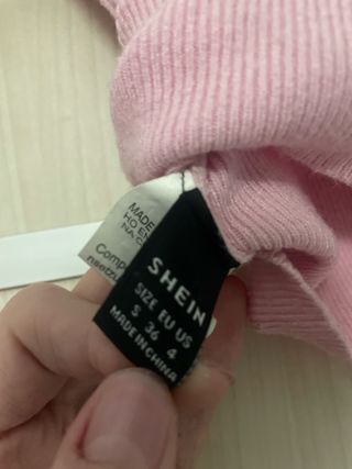 Jersey rosa manga larga crop top