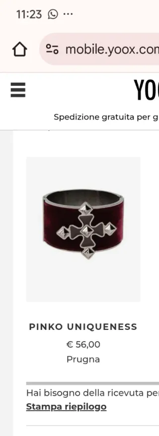 Bracciale Rigido PINKO Uniqueness Goth-chic