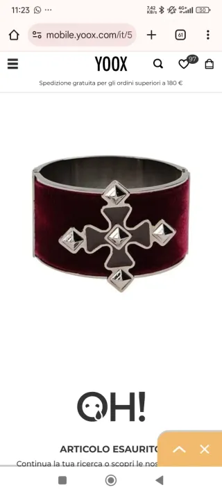 Bracciale Rigido PINKO Uniqueness Goth-chic
