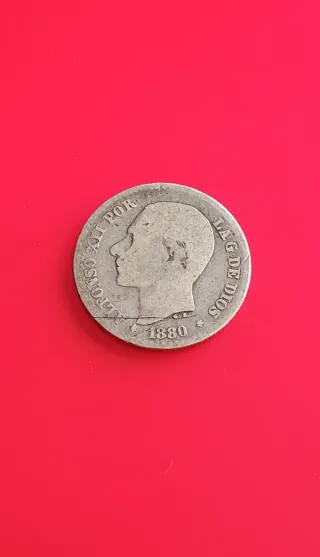 50 céntimos Alfonso XII 1880 Plata