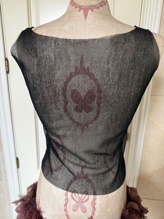 T.ba Top Tul Negro Talla Única