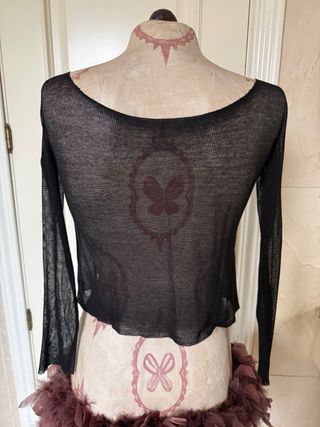 T.ba Top Tul Negro Talla Única