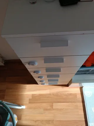 Armario Cajonera Blanco con cierres de seguridad