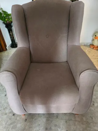 Butaca de tela beige