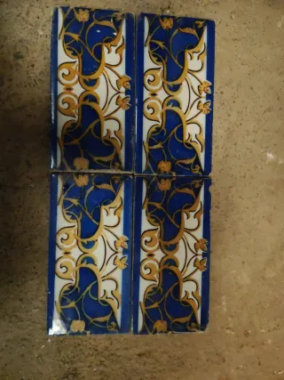 4 Azulejos Chapado Valenciano antiguo
