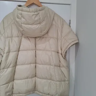 Parka acolchada mujer beige