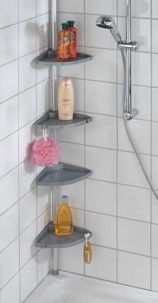 WENKO Rinconera para ducha telescópica Compact bla