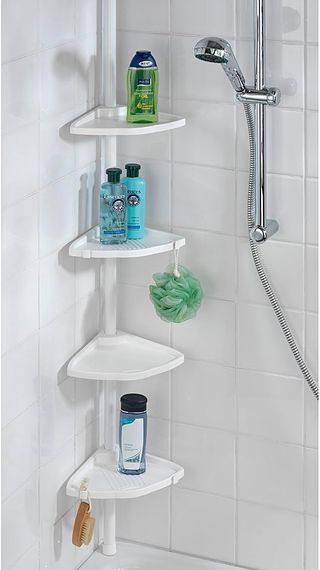 WENKO Rinconera para ducha telescópica Compact bla