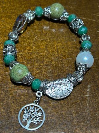 Bracciale Acciaio Perle Ceramica Vetro