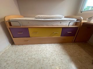 Dormitorio juvenil con cajones