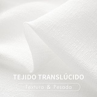 MIULEE Cortinas Translucidas Poliéster Lino con Oj