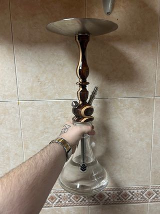 Jarrón Decorativo MIG Madera y Cristal