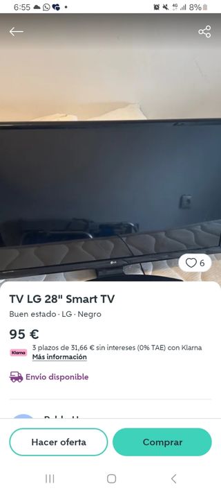 TV LG 28 Smart TV