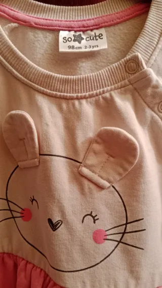 Vestido niña ratón rosa talla 3