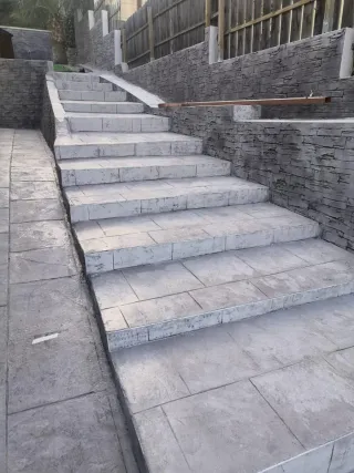 Pavimento impreso imitación piedra