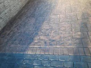 Pavimento impreso imitación piedra