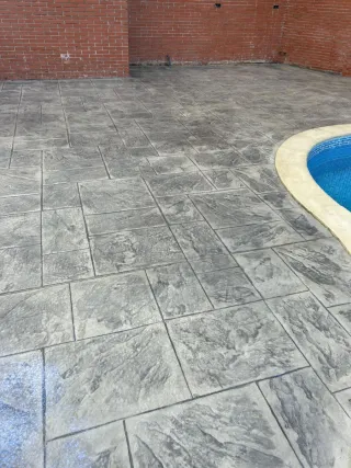 Pavimento impreso imitación piedra