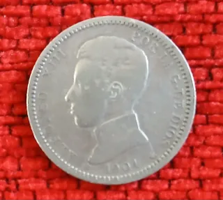1 Peseta Plata 1904 Alfonso XIII