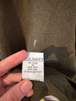 Jersey Yves Saint Laurent Caqui Logo Bordado Talla