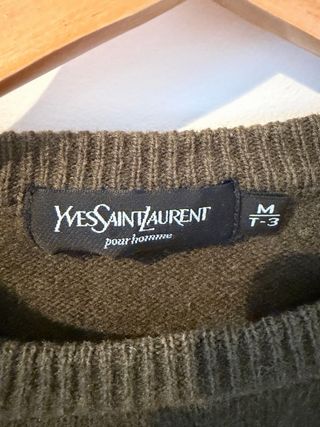Jersey Yves Saint Laurent Caqui Logo Bordado Talla
