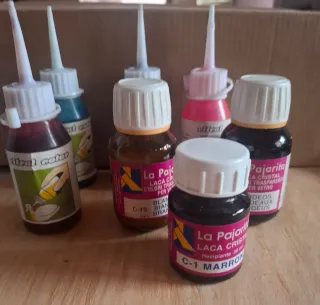 Lote 7 Pinturas Cristal La Pajarita