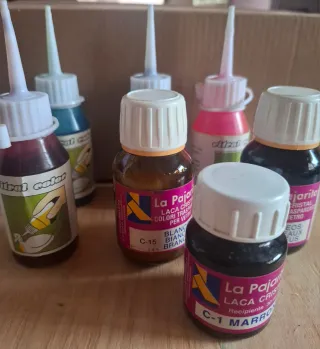 Lote 7 Pinturas Cristal La Pajarita