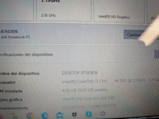 Portátil HP Intel i3 para ofimática