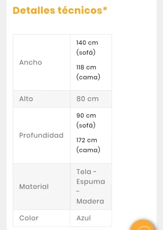 Sofá Cama Azul/Gris Nuevo