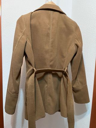 Chaqueta de paño marrón con cinturón