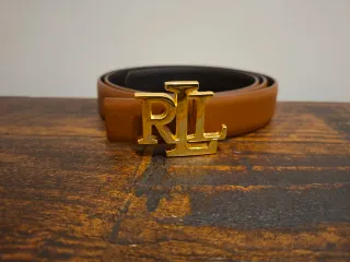 Cinturón marrón con Hebilla Dorada RL