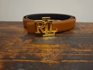 Cinturón marrón con Hebilla Dorada RL