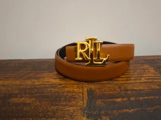 Cinturón marrón con Hebilla Dorada RL