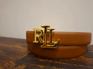 Cinturón marrón con Hebilla Dorada RL