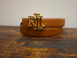 Cinturón marrón con Hebilla Dorada RL