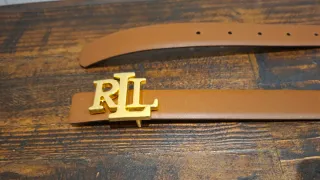 Cinturón marrón con Hebilla Dorada RL