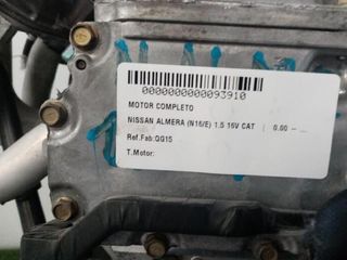 Motor qg15 nissan almera (n16/e) 1.5 16v cat 93910