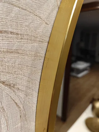 Espejo Redondo Dorado Metal