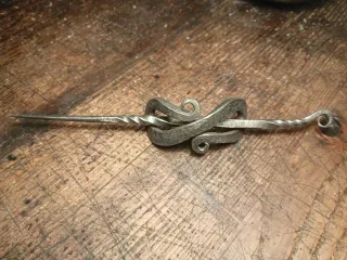 Hairpin Fermacapelli in ferro battuto artigianale