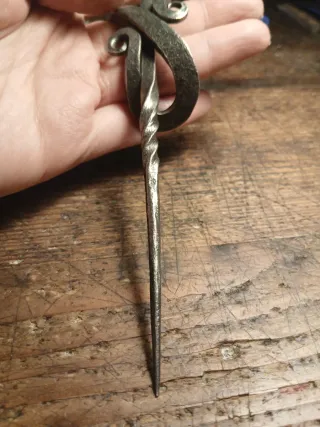 Hairpin Fermacapelli in ferro battuto artigianale