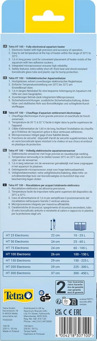 Tetra HT 100 - Potente Calentador de Acuario para