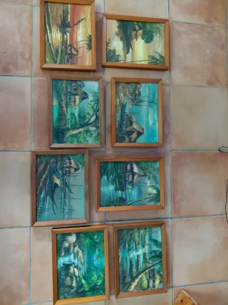 Cuadro pintado a mano paisaje