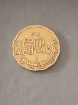 Moneda 50 Centavos México 1999